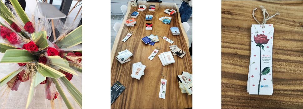 sant jordi sustainable bookmark charitable rose